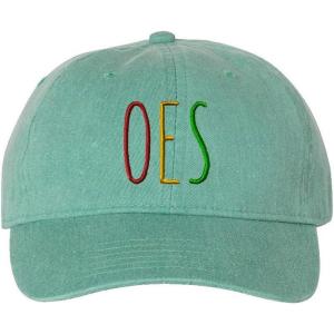 OES Mod Pigment Dyed Baseball Cap(Seafoam W/Maroon Thread Color)