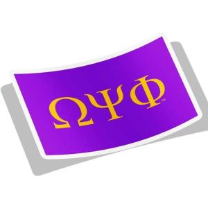 Omega Psi Phi Flag Decal Sticker