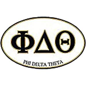 Phi Delta Theta Euro Decal Oval Sticker