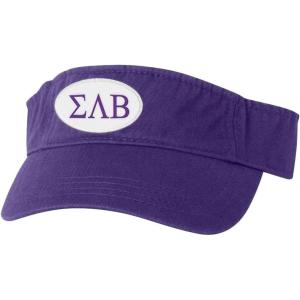 Sigma Lambda Beta Greek Oval Heavy Visor(Purple W/Purple Thread Color)