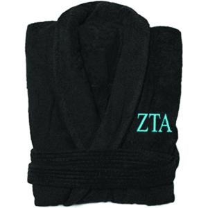 Zeta Tau Alpha ZTA Greek Letter Bathrobe