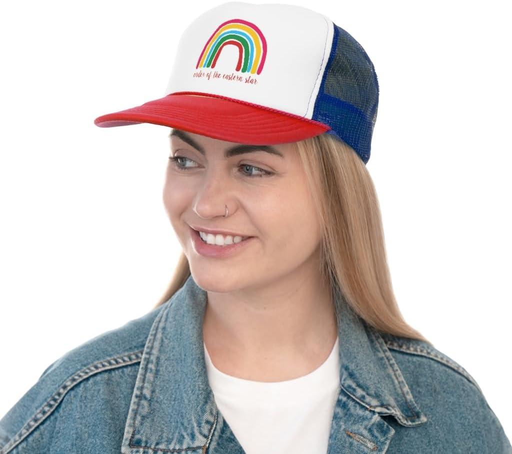 imageOrder of The Eastern Star Rainbow Trucker CapsBlueRed
