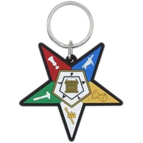 imageGreekgear Order Of Eastern Star OES PVC Shield Key Chain