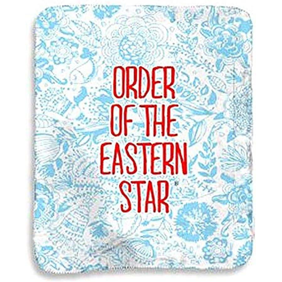 imageGreekgear Order of Eastern Star Floral Sherpa Lap Blanket