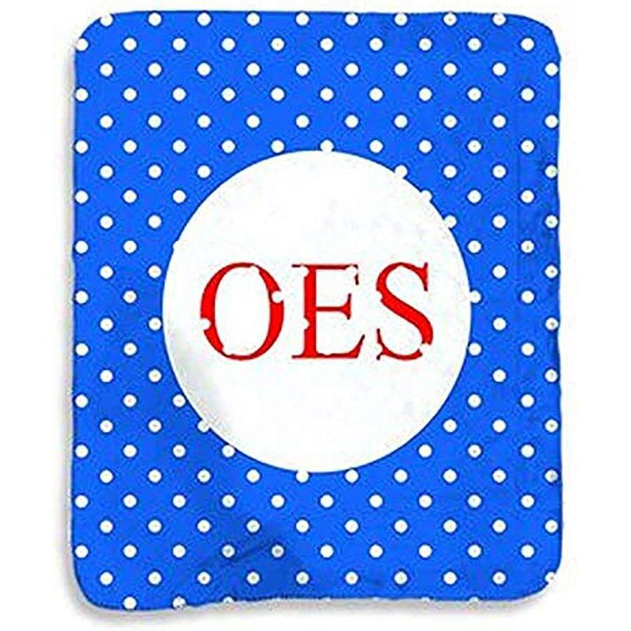 imageGreekgear Order of Eastern Star Polka Dots Sherpa Lap Blanket