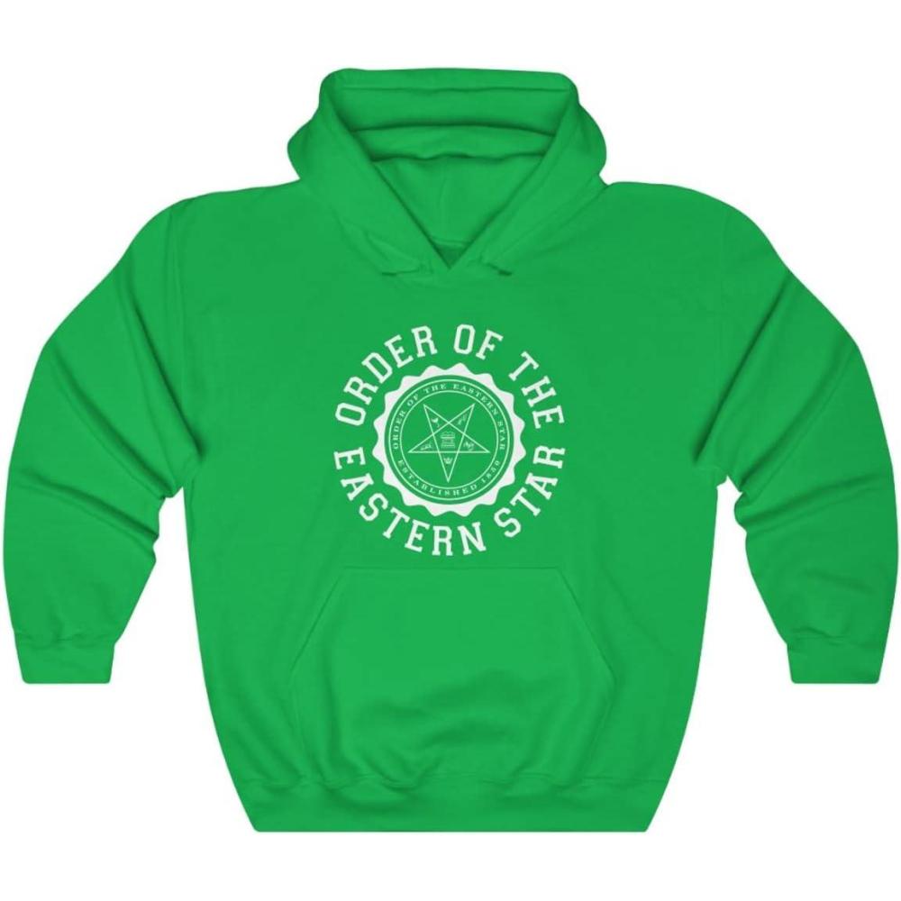 imageGreekgear Order of the Eastern Star Unisex College Seal HoodieIrish Green