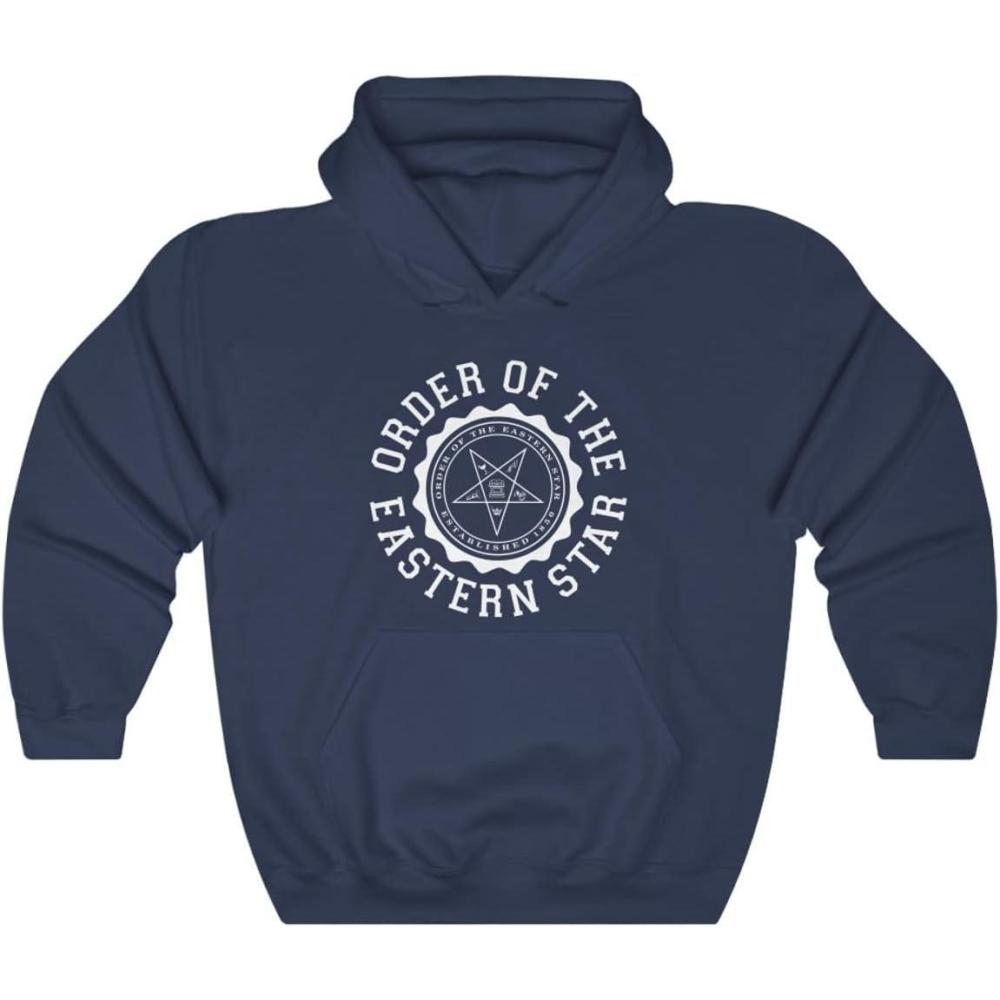imageGreekgear Order of the Eastern Star Unisex College Seal HoodieNavy