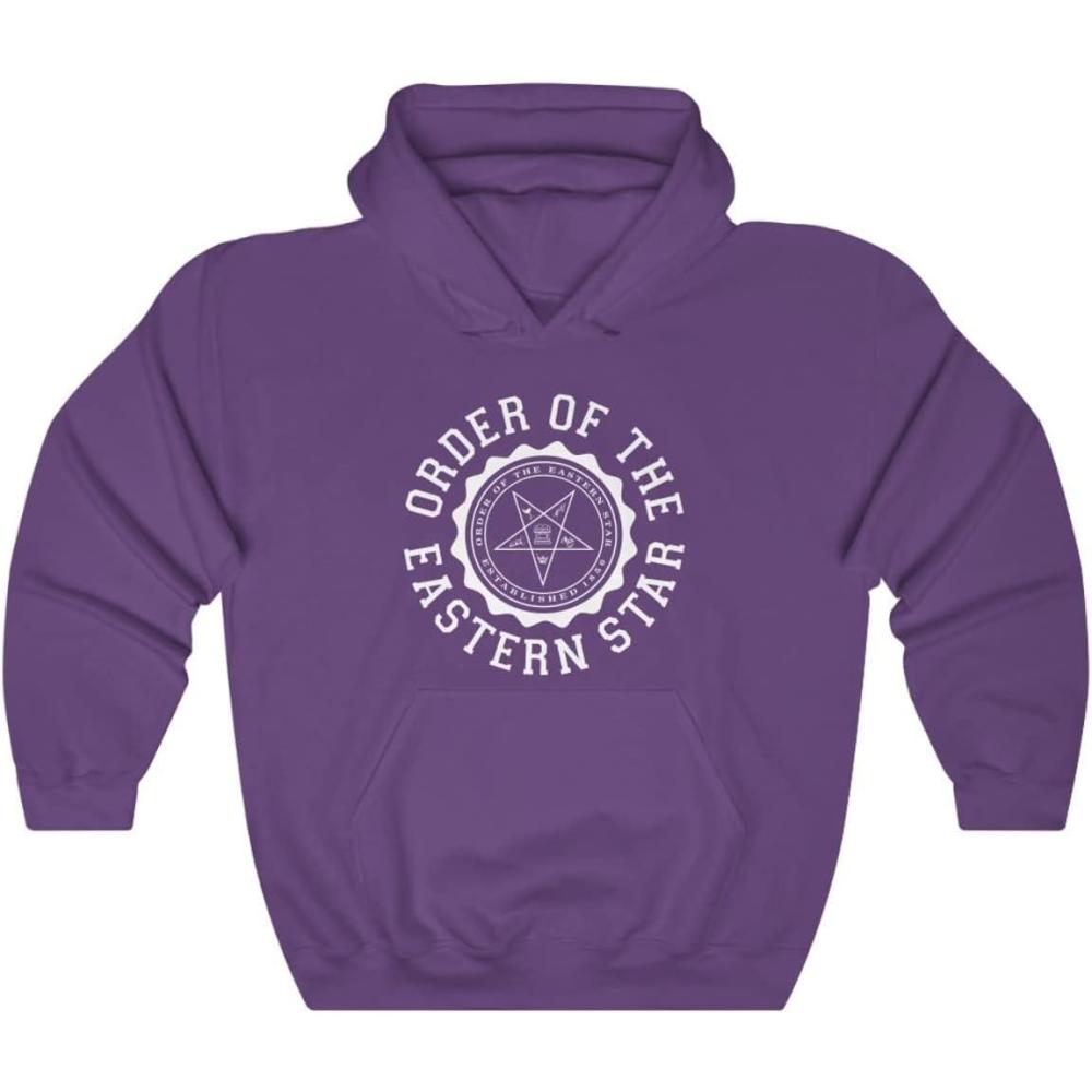 imageGreekgear Order of the Eastern Star Unisex College Seal HoodiePurple