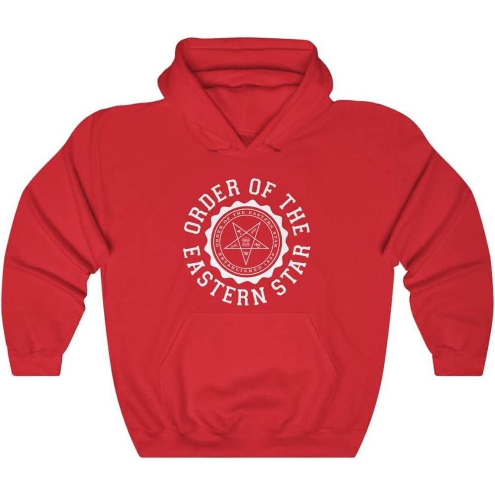 imageGreekgear Order of the Eastern Star Unisex College Seal HoodieRed