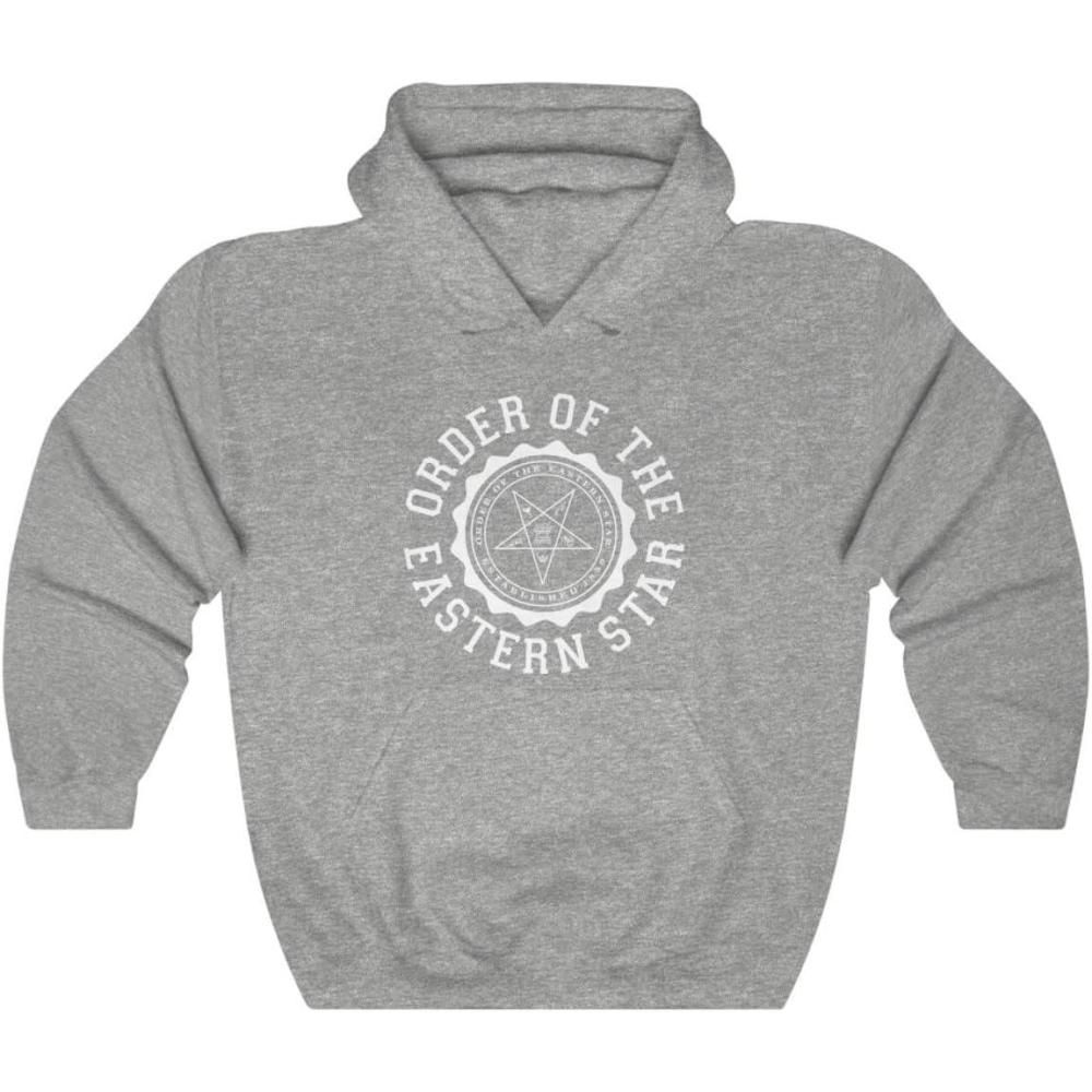 imageGreekgear Order of the Eastern Star Unisex College Seal HoodieSport Grey