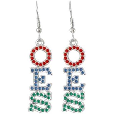 imageOES Order of Eastern Star Austrian Crystal Crystal Earrings