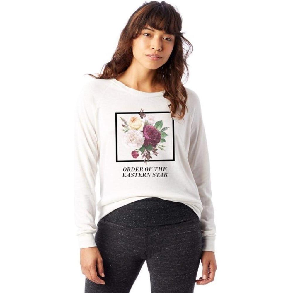 imageOrder of Eastern Star Bouquet Slouchy EcoJersey PulloverIvory