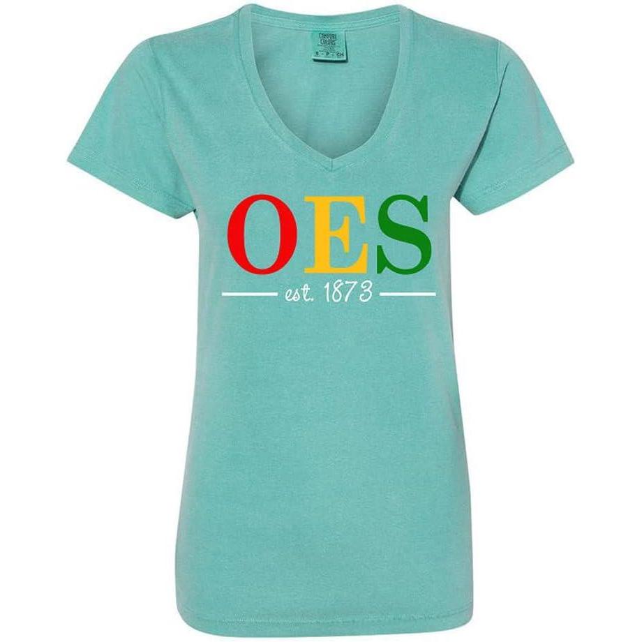 imageOrder of Eastern Star Custom VNeck TShirtSeafoam