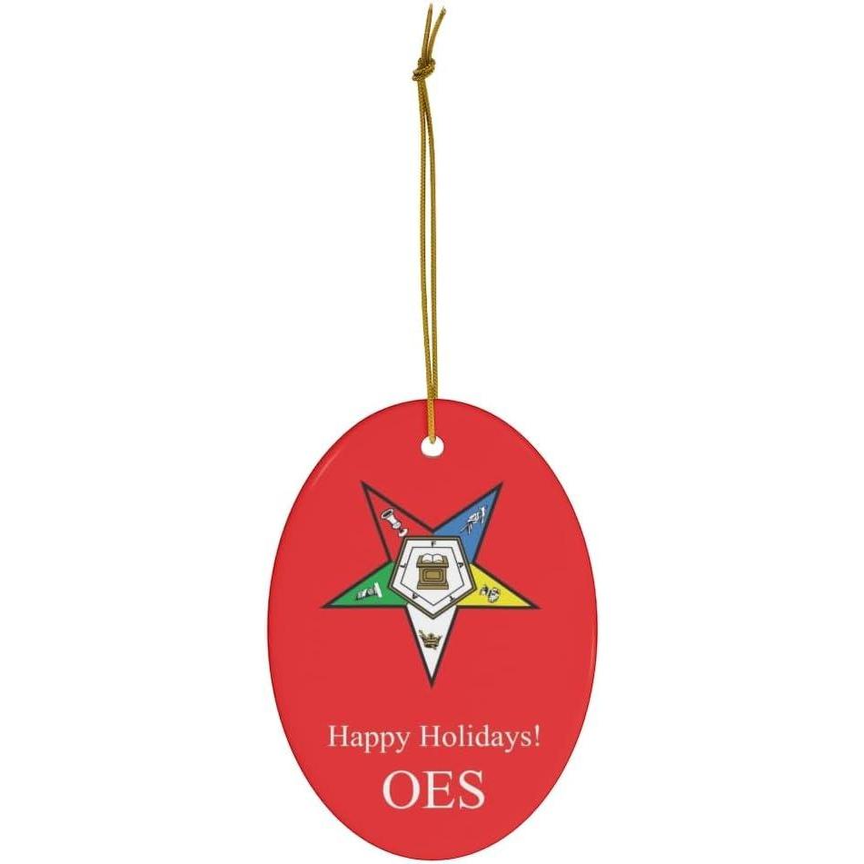 imageOrder of Eastern Star Holiday Crest Oval Ornaments
