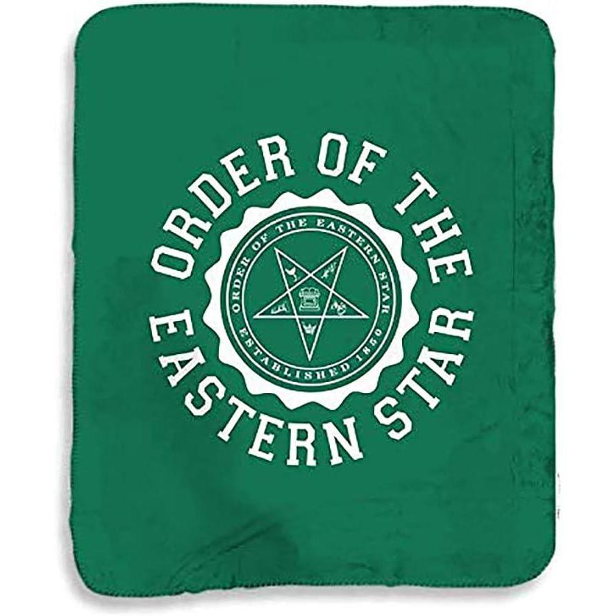 imageOrder of Eastern Star Seal Sherpa Lap Blanket Forest Green