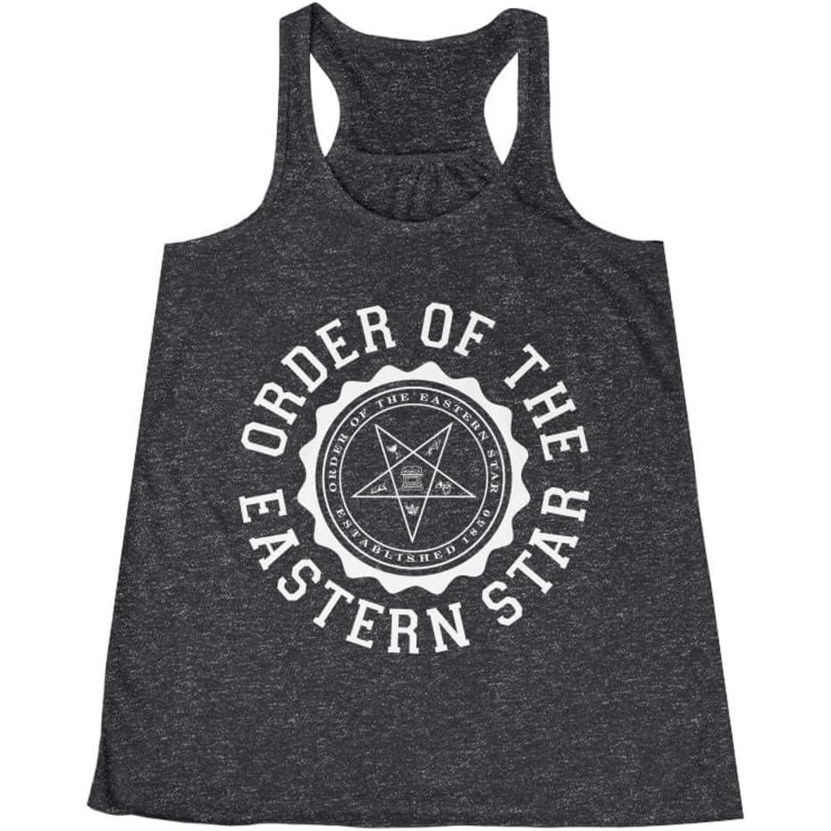 imageOrder of The Eastern Star Crest Racerback TankDark Grey Heather