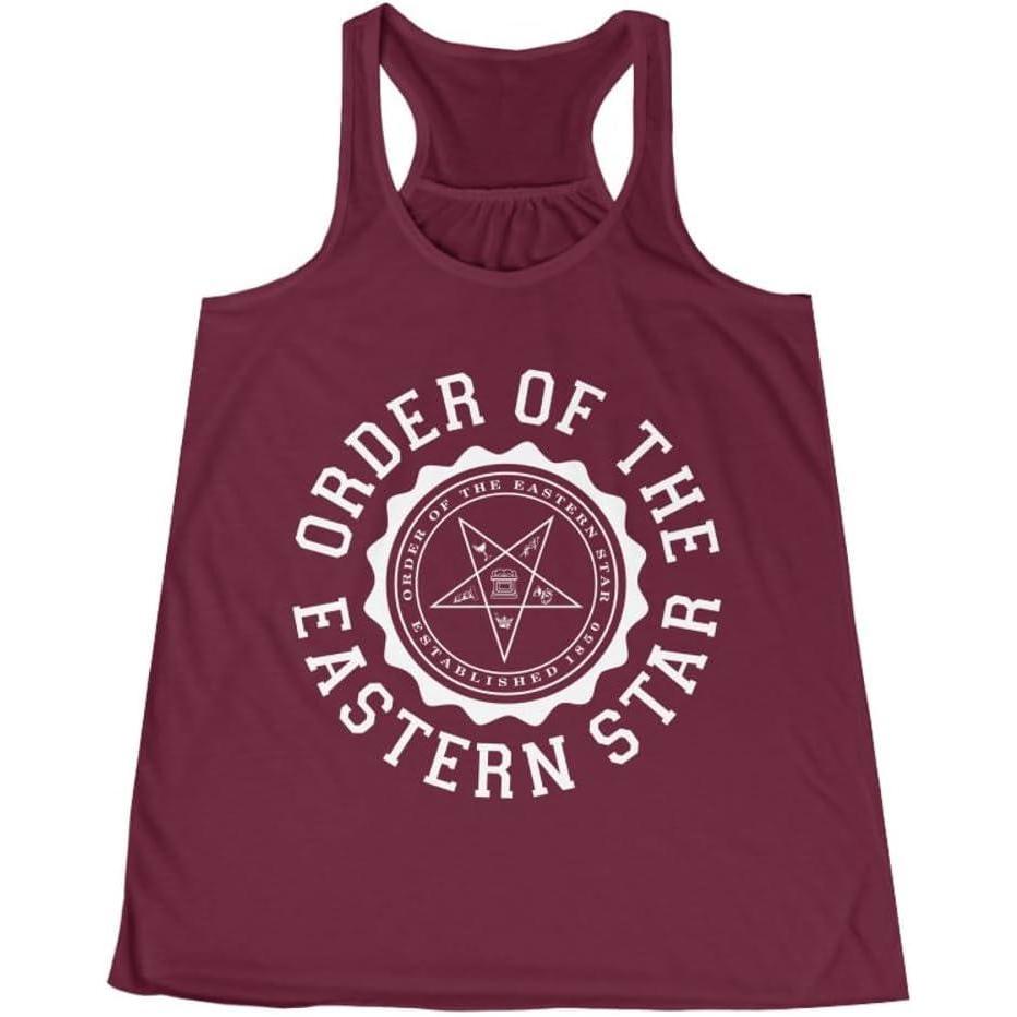 imageOrder of The Eastern Star Crest Racerback TankMaroon
