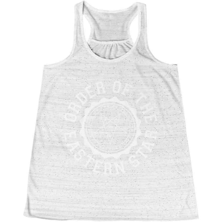 imageOrder of The Eastern Star Crest Racerback TankWhite Marble