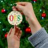 Order of Eastern Star Holiday Cheer Ceramic Ornament Circle(Round)