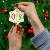 Order of Eastern Star Holiday Cheer Ceramic Ornament Circle(Snowflake)