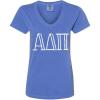 Alpha Delta Pi V-Neck T-Shirt(Flo Blue)