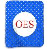 Greekgear Order of Eastern Star Polka Dots Sherpa Lap Blanket