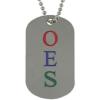 OES Order of Eastern Star Silver Double-Sided Dog tag W/Chain
