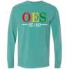 Order of Eastern Star Custom Greek Lettered Long Sleeve T-Shirt(Seafoam)