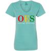 Order of Eastern Star Custom V-Neck T-Shirt(Seafoam)