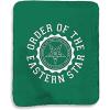 Order of Eastern Star Seal Sherpa Lap Blanket Forest Green