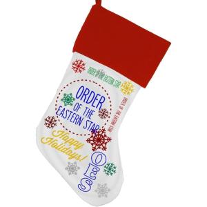 Greekgear Order of Eastern Star Christmas Stocking