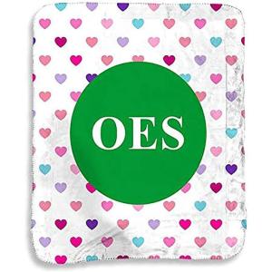 Greekgear Order of Eastern Star Hearts Sherpa Lap Blanket