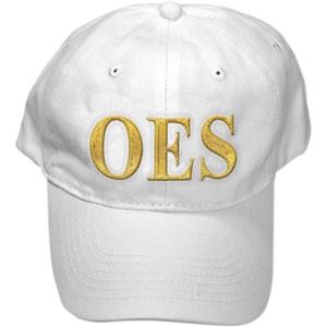 Greekgear Order of Eastern Star Letter Hat(White)