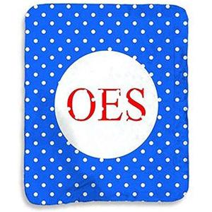 Greekgear Order of Eastern Star Polka Dots Sherpa Lap Blanket