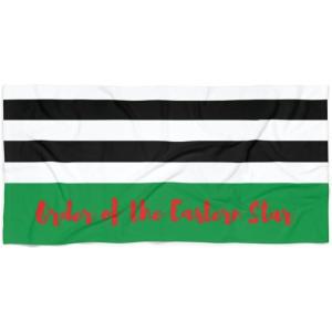 Greekgear Order of Eastern Star Stripes Beach Towel