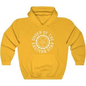 Greekgear Order of the Eastern Star Unisex College Seal Hoodie(Gold)