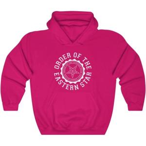 Greekgear Order of the Eastern Star Unisex College Seal Hoodie(Heliconia)