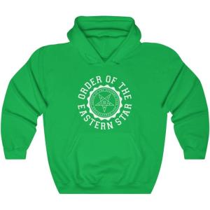 Greekgear Order of the Eastern Star Unisex College Seal Hoodie(Irish Green)