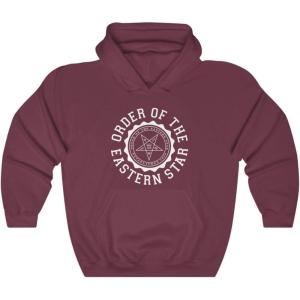 Greekgear Order of the Eastern Star Unisex College Seal Hoodie(Maroon)