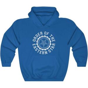 Greekgear Order of the Eastern Star Unisex College Seal Hoodie(Royal)