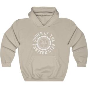 Greekgear Order of the Eastern Star Unisex College Seal Hoodie(Sand)