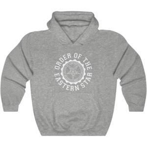 Greekgear Order of the Eastern Star Unisex College Seal Hoodie(Sport Grey)