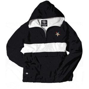 Greekgear Order-of-Eastern-Star Anorak(Black/White)