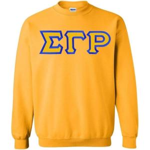 Greekgear Sigma Gamma Rho Custom Twill Sweatshirt(Athletic Gold)