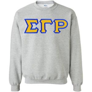 Greekgear Sigma Gamma Rho Custom Twill Sweatshirt(Light Grey)