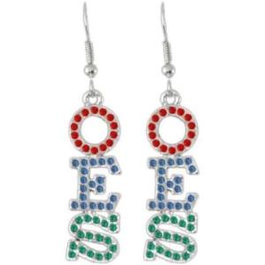 OES Order of Eastern Star Austrian Crystal Crystal Earrings