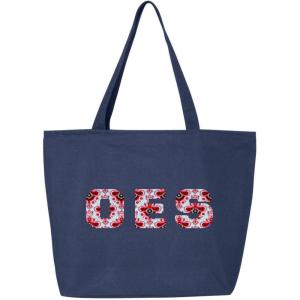 Order Of Eastern Star Greek Letter Zipper Tote