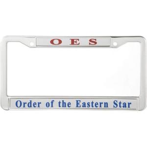 Order of Eastern Star Metal License Plate Frame