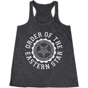 Order of The Eastern Star Crest Racerback Tank(Dark Grey Heather)