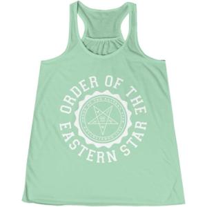 Order of The Eastern Star Crest Racerback Tank(Mint)